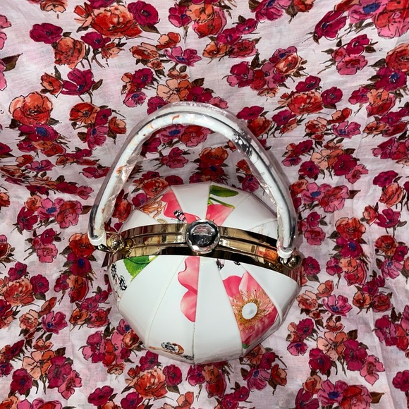 WOMEN ROUND WEDDING COCKTAIL HANDBAG PURSE - Picture 2 of 5